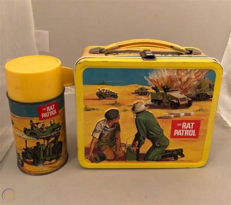 metal lunch box vintage rat patrol remanufactured|rat patrol lunch box 1967.